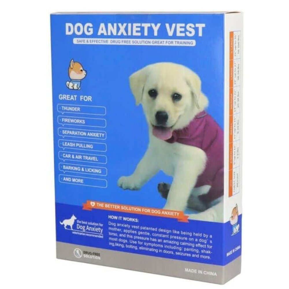 NWT ~  MCHY Navy Colored Dog Anxiety Vest, Anxiety Relief for Dogs (Size: Small)